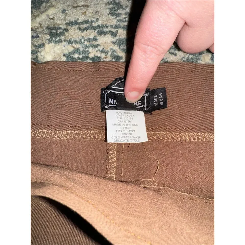 Avenue Montaigne Women's‎ Billy F1224 Tan Pull on Pants Stretch Sz 10 Camel